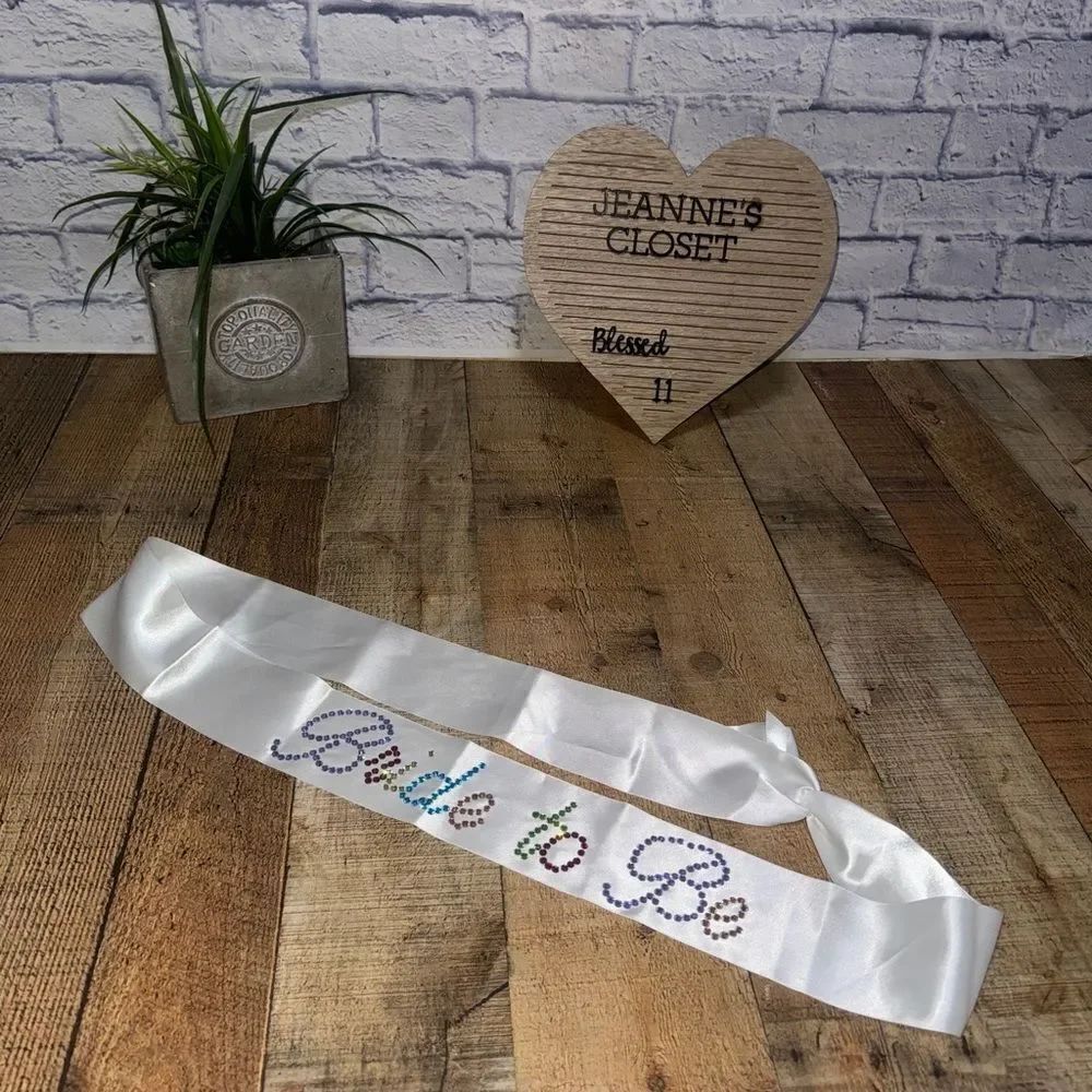 Bling multicolorr rhinestone stone bride to be sash